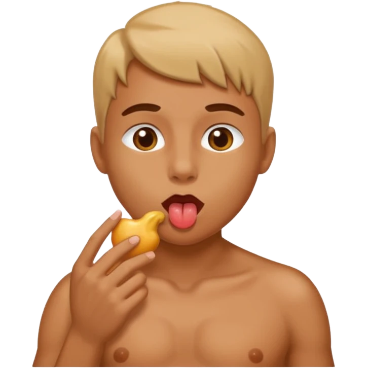 Licking nipples emoji