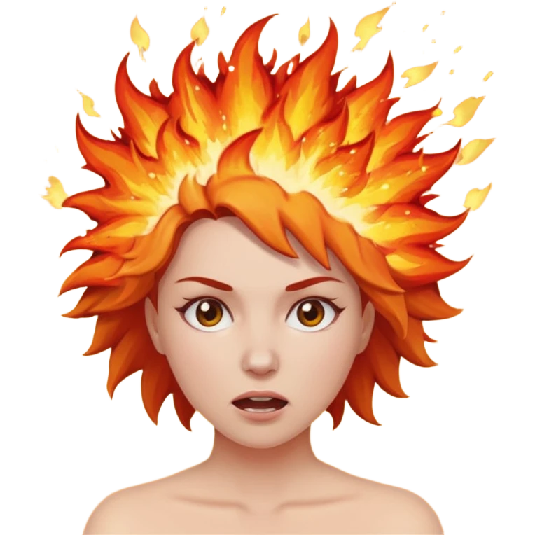 exploiding headed woman emoji