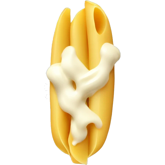 Penne with white sauce emoji