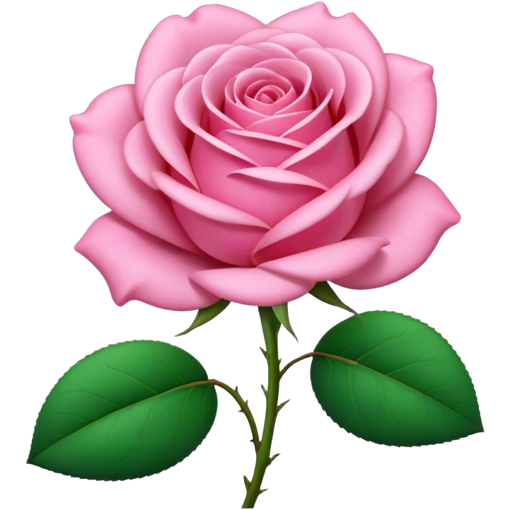 pink rose with green stem emoji