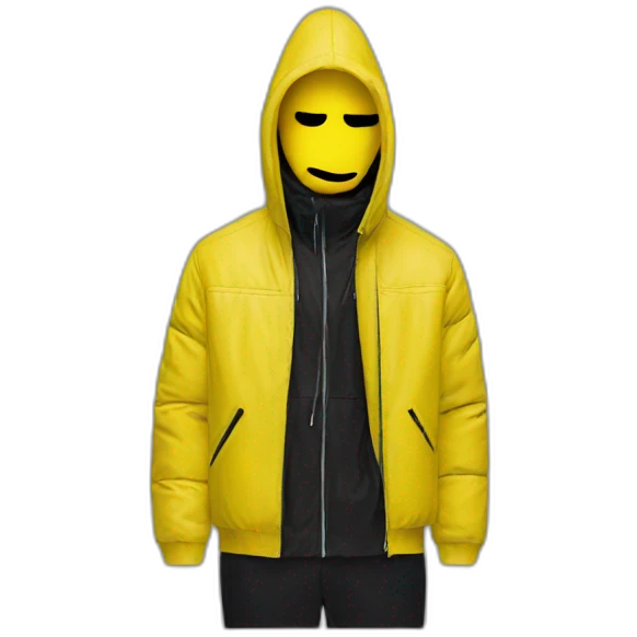 yellow man in Balenciaga emoji