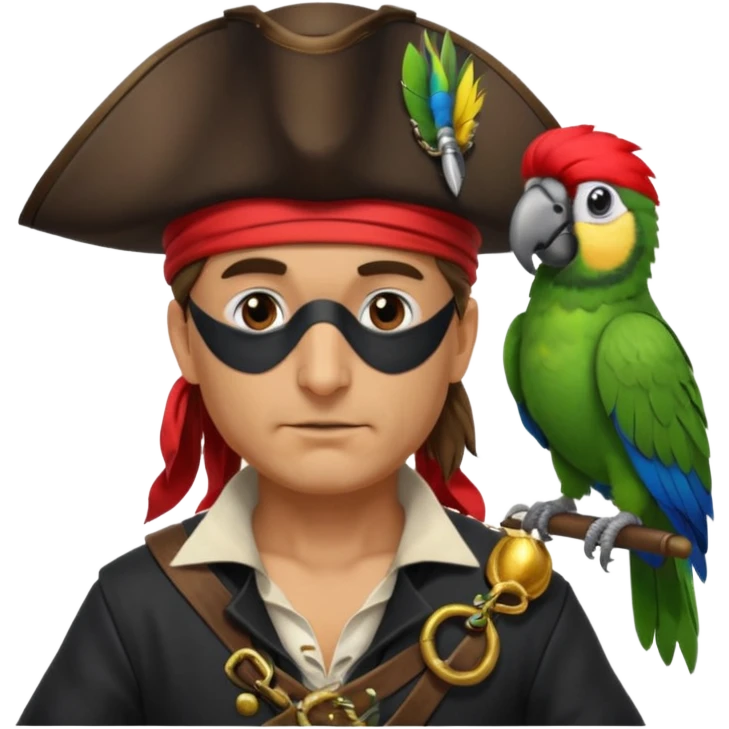 pirate and parrot emoji