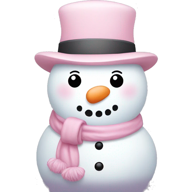 cute light pink snowman emoji