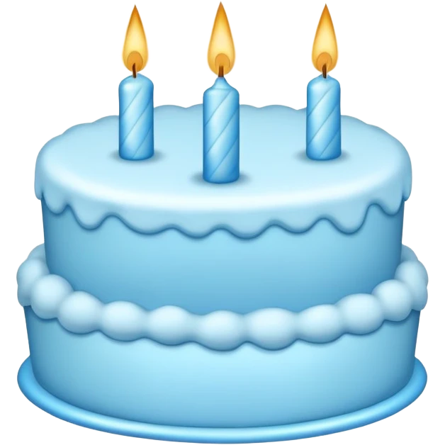 Light blue delicious cake emoji