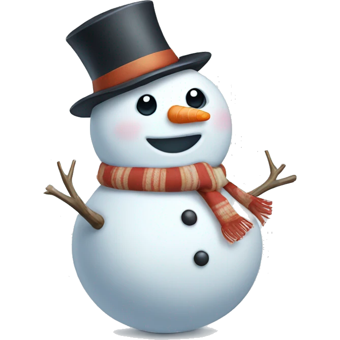 Adorable snowman  emoji