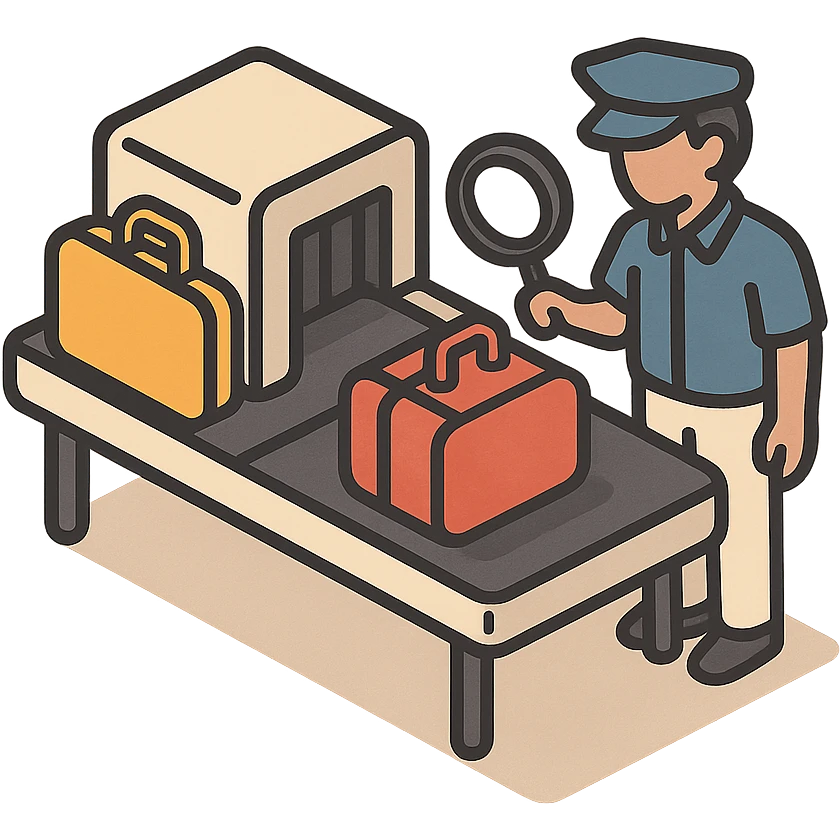 airport security checking bags emoji