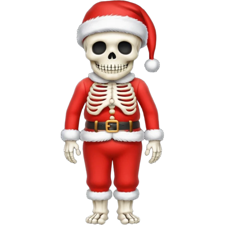 Skeleton death dressed as santa emoji