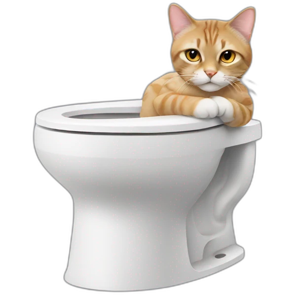 cat on toilet emoji