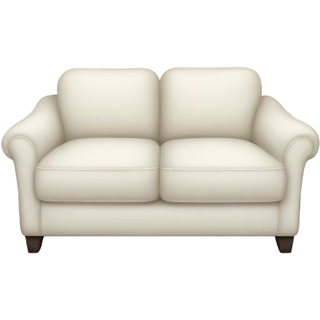 Cozy white sofa emoji
