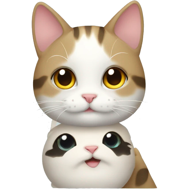 kawaii cat with goose emoji
