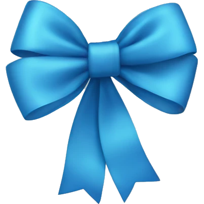 blue bow emoji