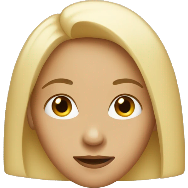 women with a small nose emoji