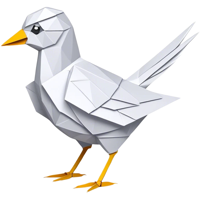 intricate bird origami  emoji