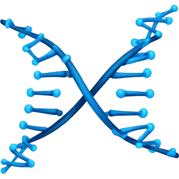 A black and blue DNA helix emoji