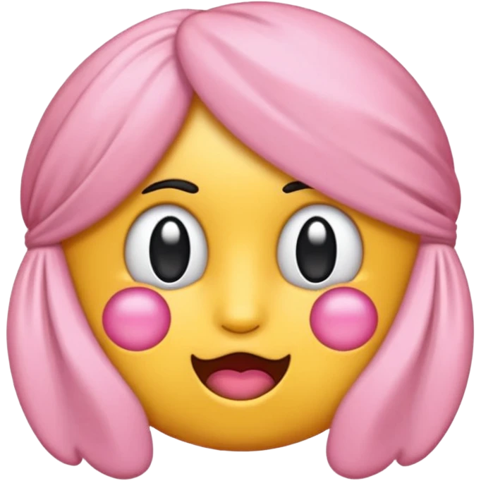 Crie um emoji de fone de ouvido branco com 2 lacinhos rosas claros emoji
