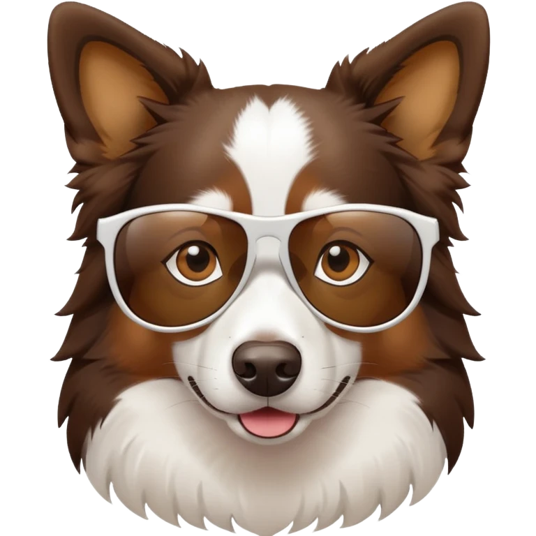 border collie wearing sunglasses emoji