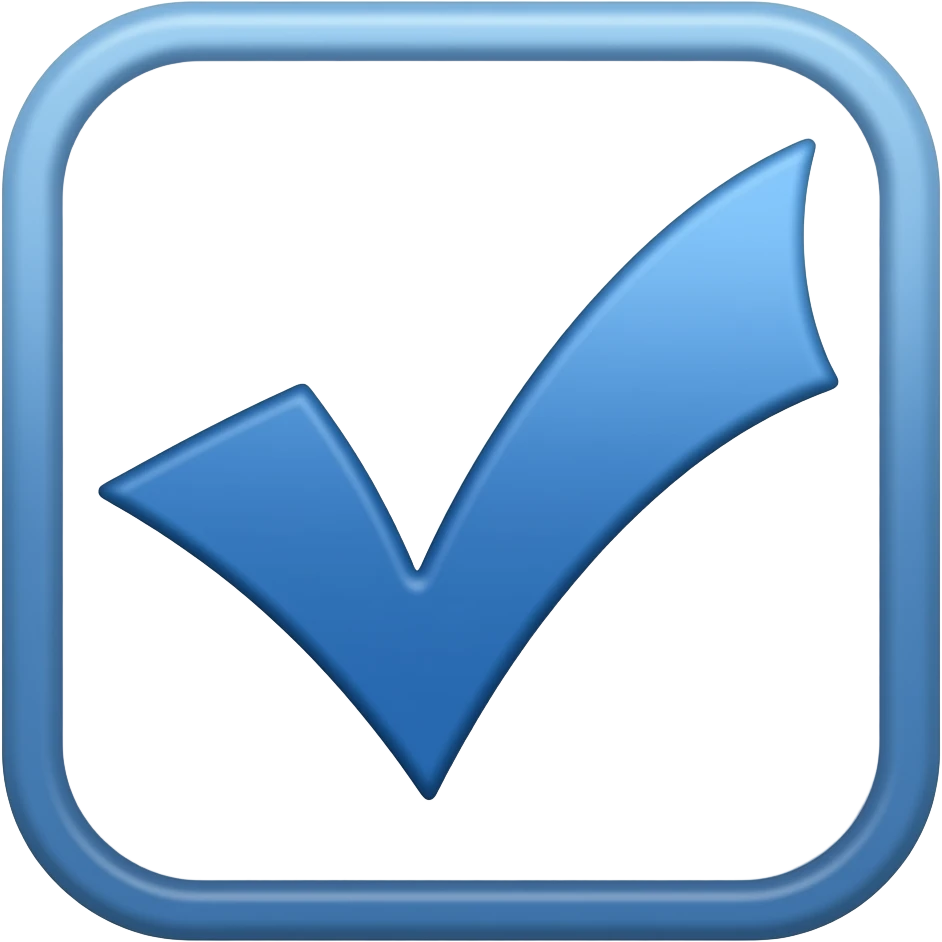 Синяя галочка из приложения лайк emoji