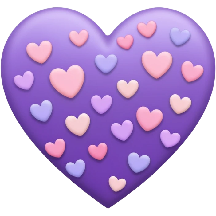 pastel heart with a soft floral confetti emoji