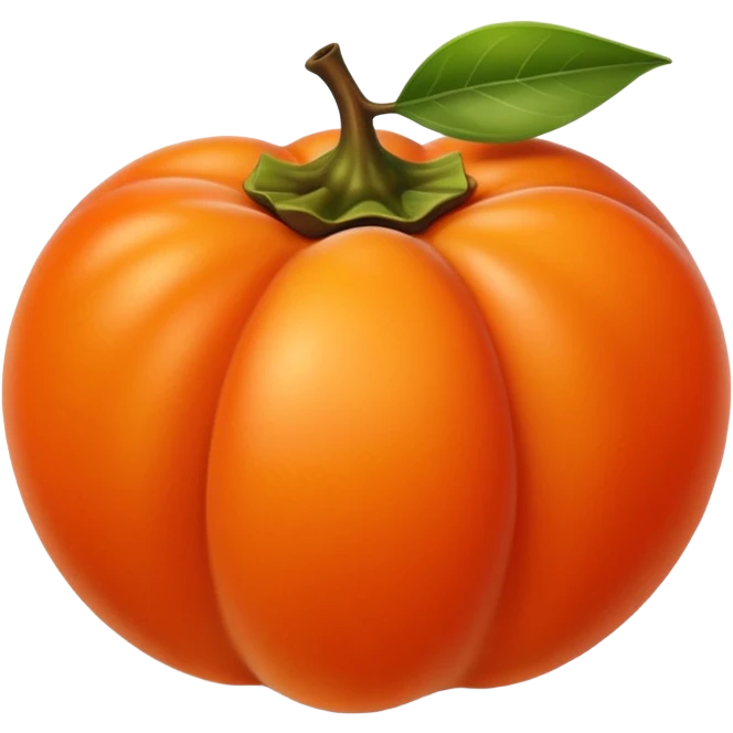 persimmon fruit smooth no parts on skin emoji
