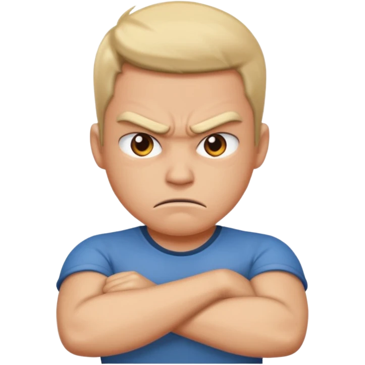 angry face crossing arms emoji