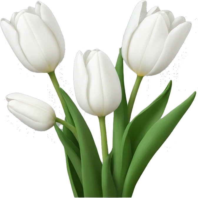 White tulips  emoji