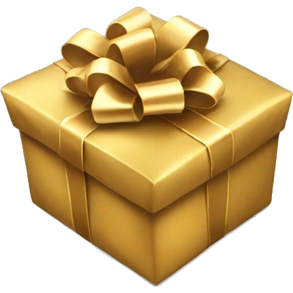 christmas gold gift wraped emoji