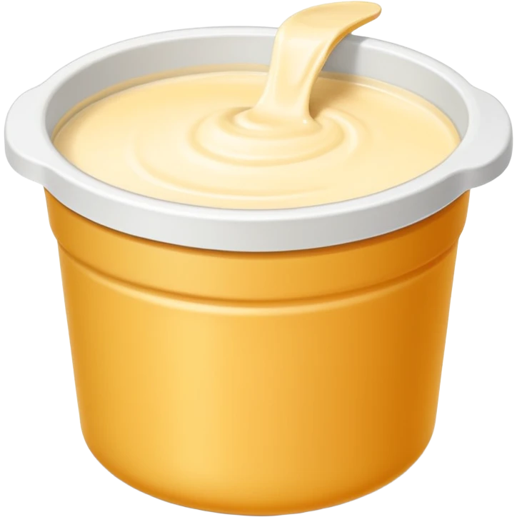 double cream in a plastic pot emoji