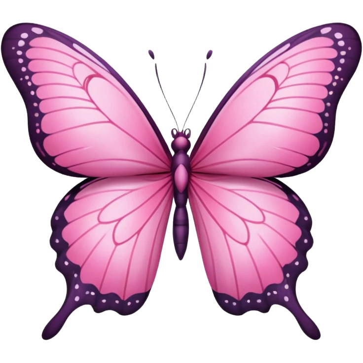 Pink butterfly emoji