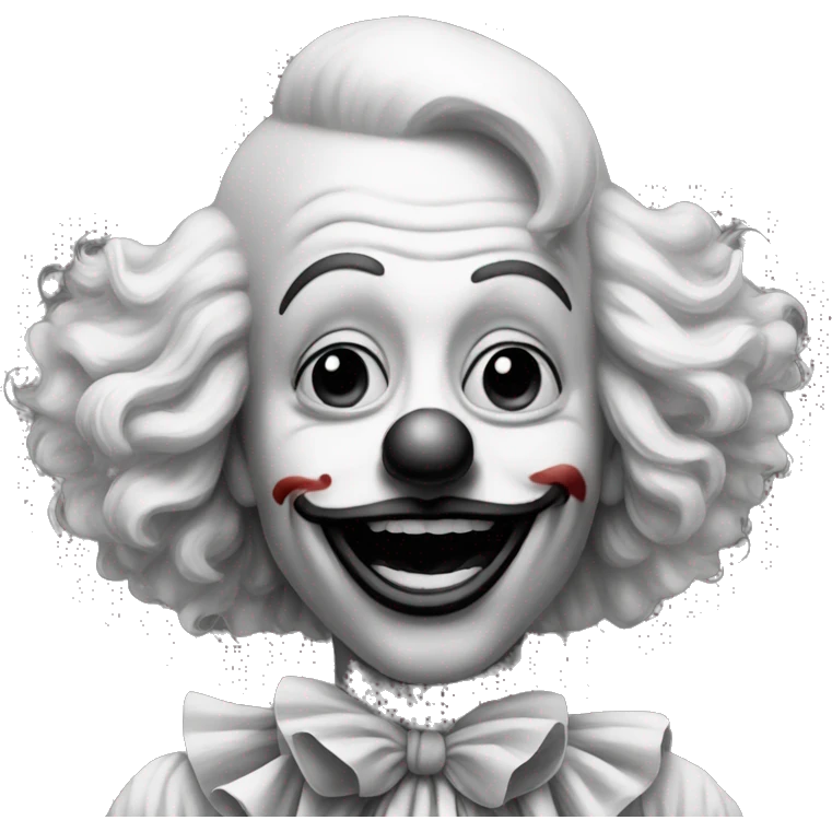 art the clown black and white emoji