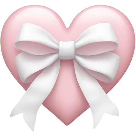 Light pink heart with a white bow emoji