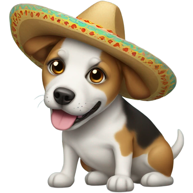 Dog with sombrero  emoji