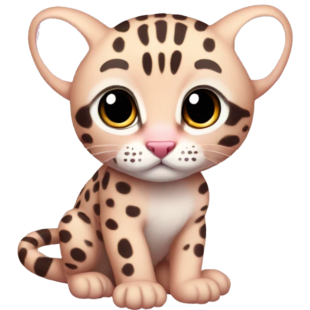 Baby pink ocelot emoji
