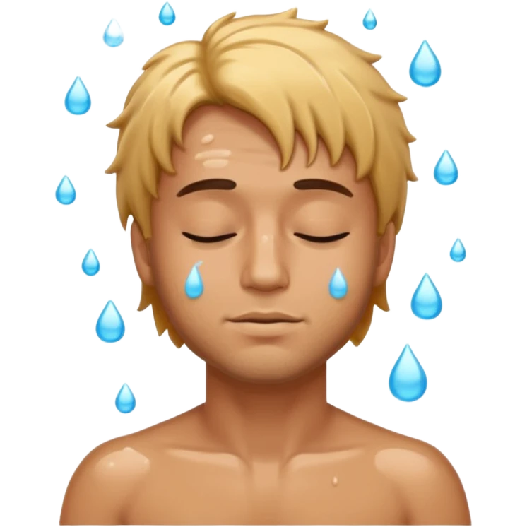 a man getting shampoo everywhere emoji