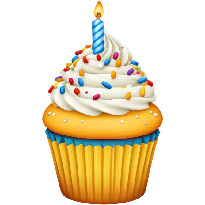 Birthday cupcake emoji