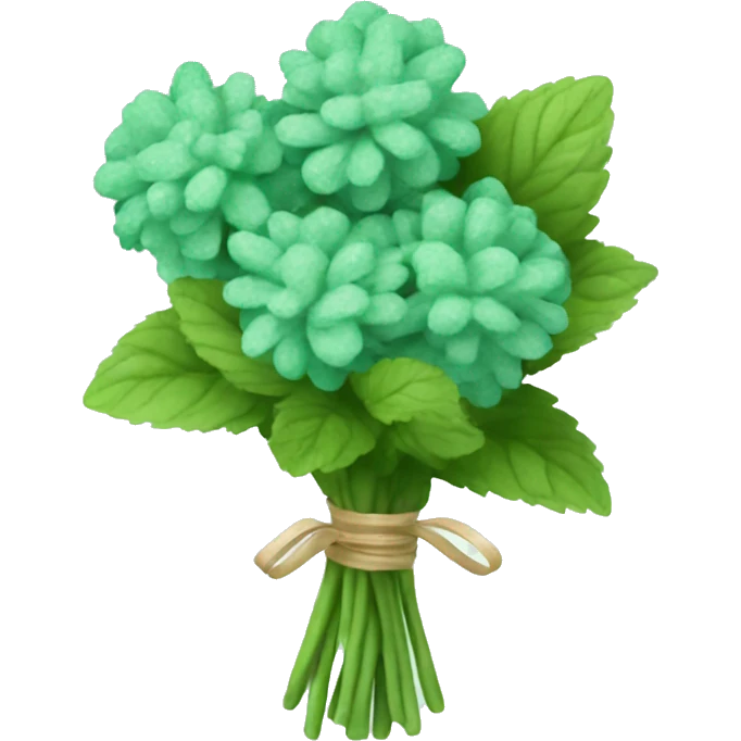 bouquet of mint emoji