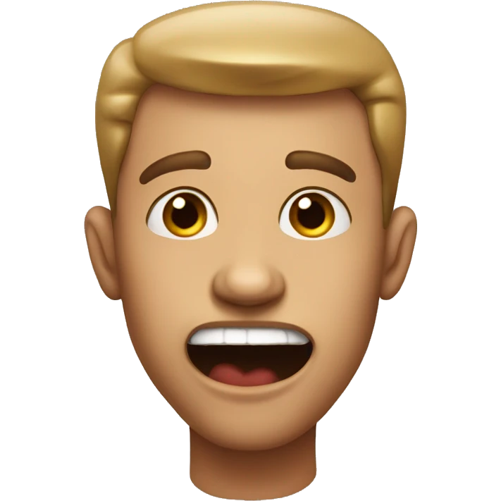 Normal emoji biting his lips emoji