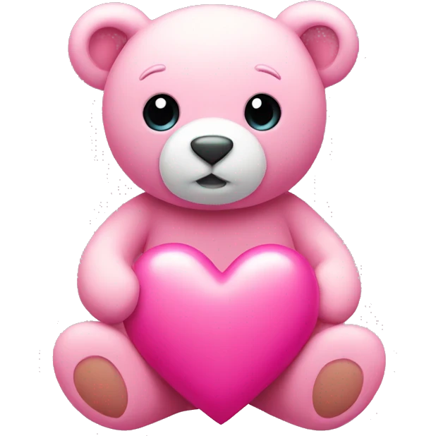 Pink heart and Teddy  emoji
