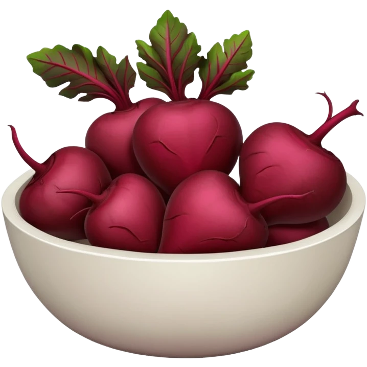 white bowl with only whole beets inside emoji