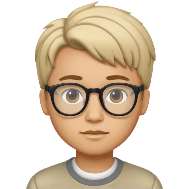boy with hair style glasses on head  emoji
