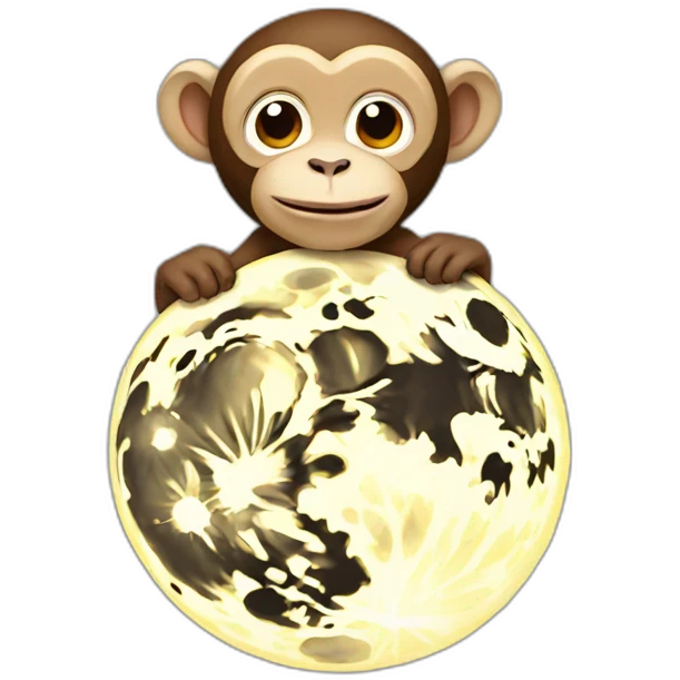 Monkey to the moon emoji