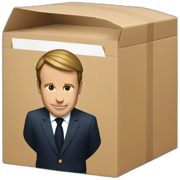 Macron in a box emoji