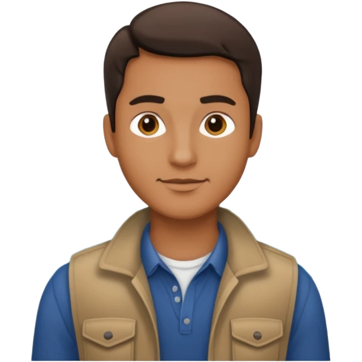 male in casual attire outdoors emoji