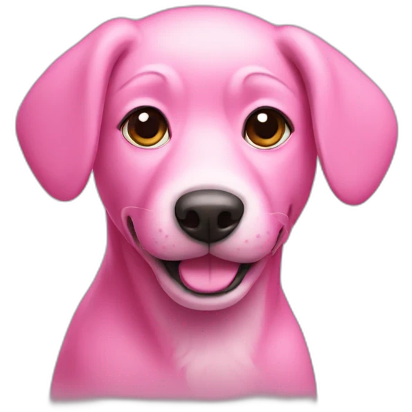 pink dog emoji