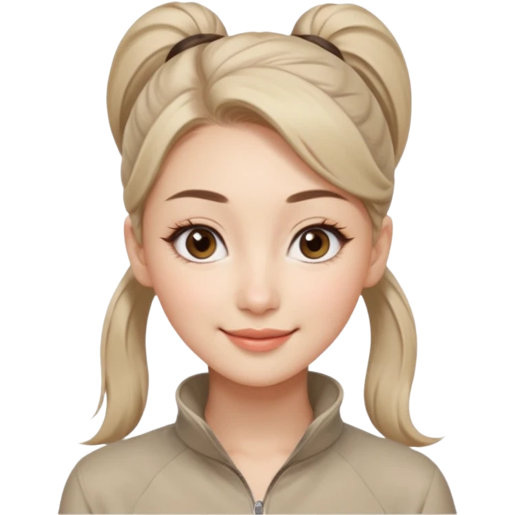 ผู้หญิงรูปหน้า
ดวงตา: สีเทาใส ไล่เฉดอ่อนเข้ม มีไฮไลต์เล็ก ๆ ทำให้ดูเฉียบ
ชั้นตา: สองชั้นชัด ปลายหางตาเฉียงขึ้นเล็กน้อย
ขนตา: ยาว งอน เน้นความคม
คิ้ว: สไตล์สาวเกาหลีสายเท่
ริมฝีปาก: ทรงกระจับบาง ยิ้มมุมปากเดียว
ผิว: ขาวอมเบจ ผิวแมตต์เรียบ
ผมหางม้าสูงตึง emoji