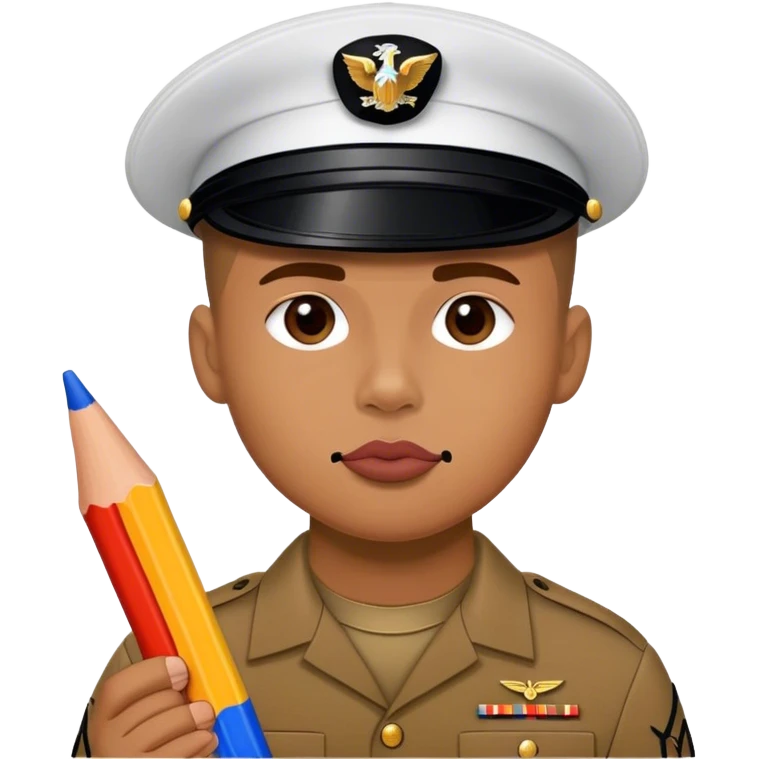 US marine eating a crayon emoji