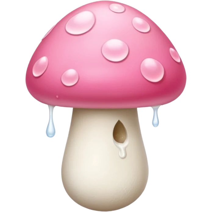 skin toned shaft with bulbous mushroom-shaped pink top. Milk squirts out of a small hole at the tip. emoji