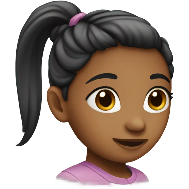 Girl with ponytail  emoji