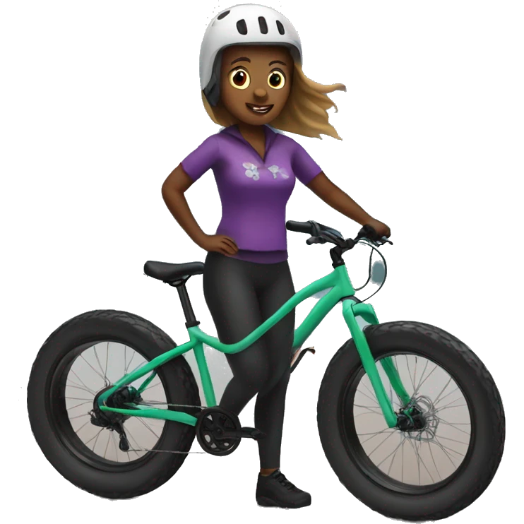 girl on fatbike emoji