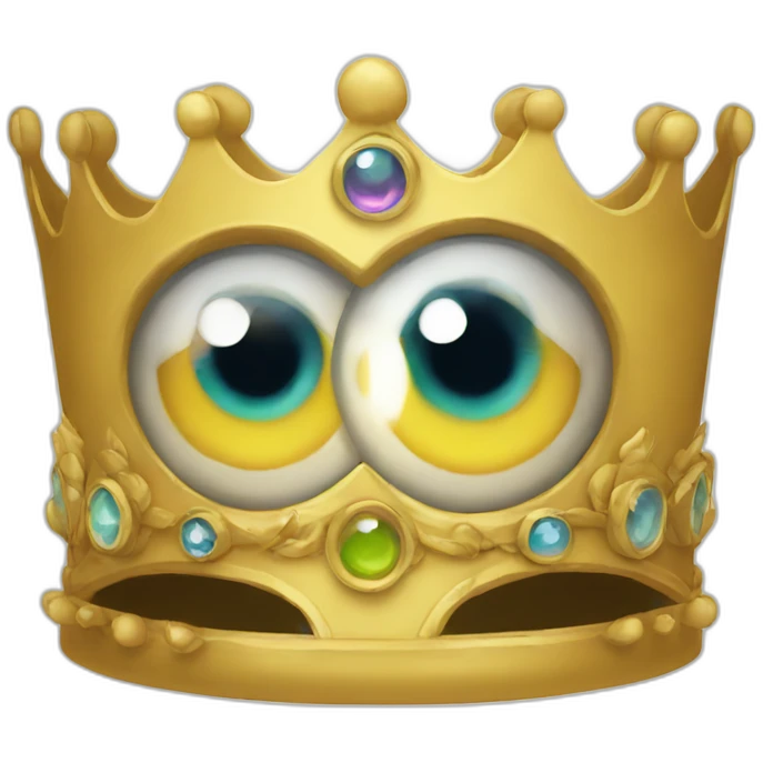 Eyed crown emoji