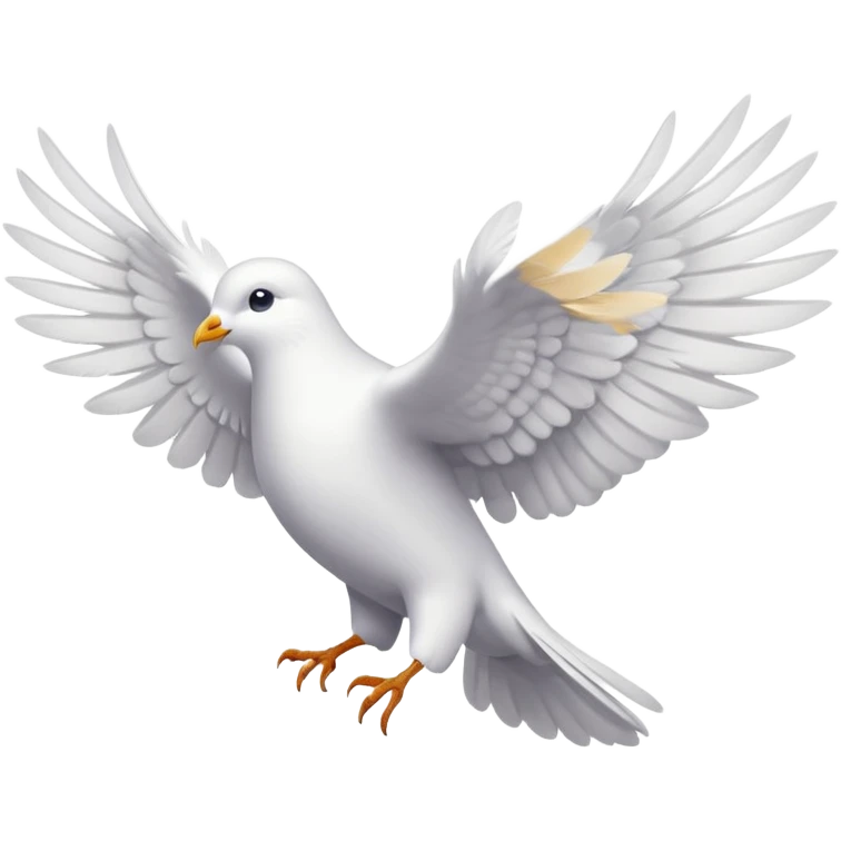 white dove in training perch emoji